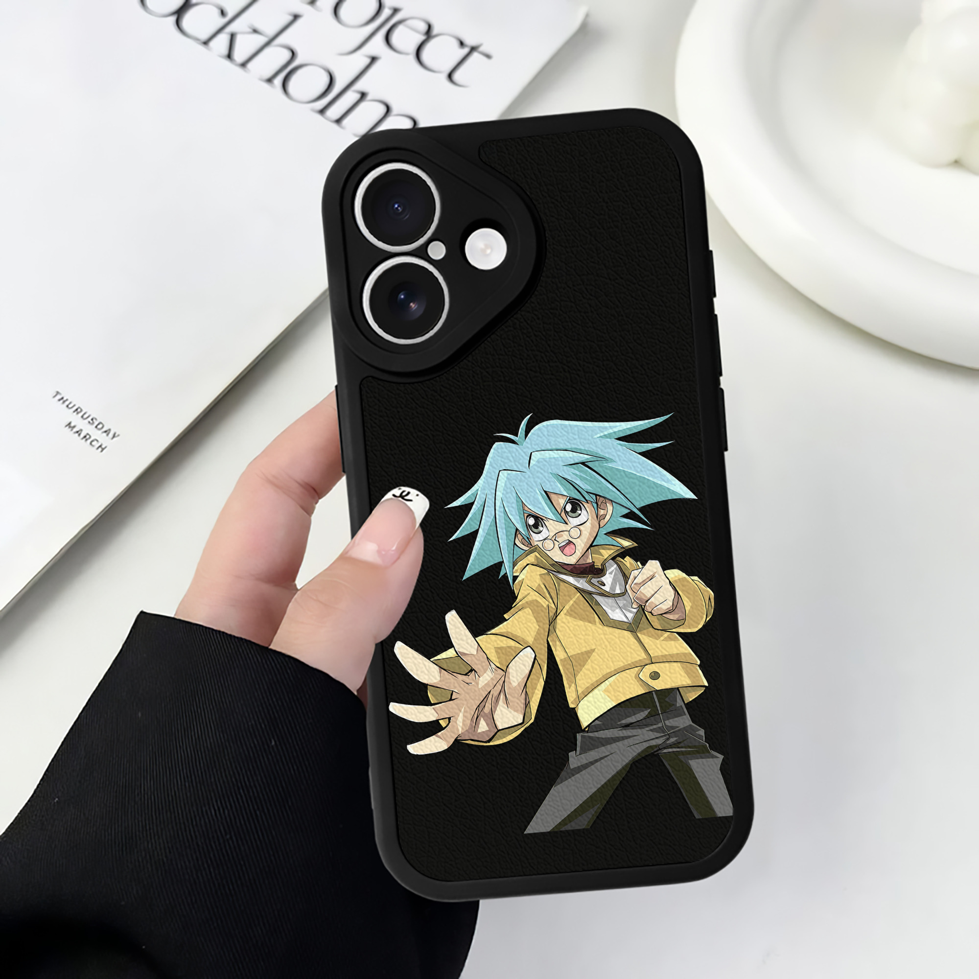 （画像用） 遊☆戯☆王 Yu-Gi-Oh! 【iPhone 16シリーズ対応】シリコンスマホケース（レザー調） 材質：シリコン